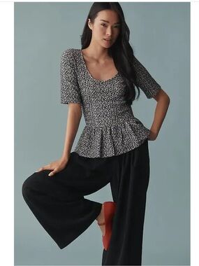 Maeve Peplum Scoop Neck Tank Top